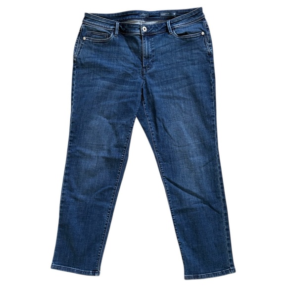 J. Jill Authentic Fit Slim Ankle Jeans Size 12 Dark Wash Stretch Denim - Picture 3 of 7